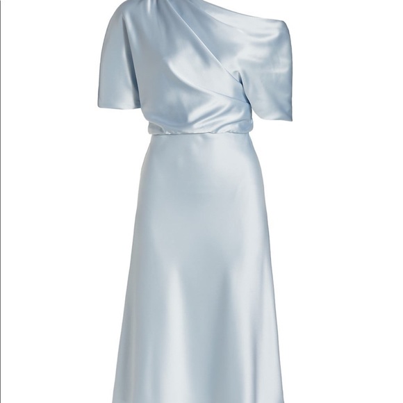 Amsale Little White Dress LW154 , Off the Shoulder Dress - Picture 5 of 6